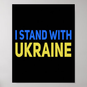 Poster Je me tiens avec l'Ukraine, soutien à la paix et s