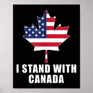 Poster Je Me Trouve Avec Le Canada Amérique Canadien Drap