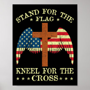 Poster Je Me Trouve Pour Le Drapeau Kneel Pour Le Mémoria