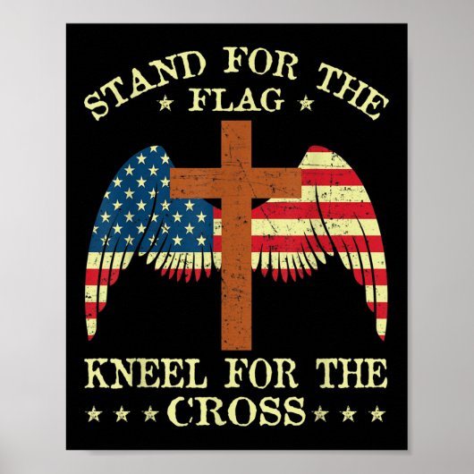 Poster Je Me Trouve Pour Le Drapeau Kneel Pour Le Mémoria (Devant)