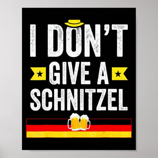 Poster Je m'en fiche comme de schnitzel allemand (Devant)