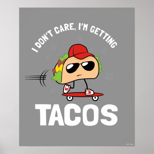 Poster Je m'en fiche, je me fais des tacos (Devant)