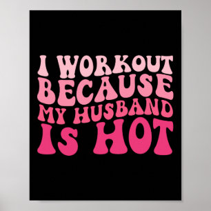 Poster Je M'Entraîne Parce Que Mon Mari Est Un Fitness Ch
