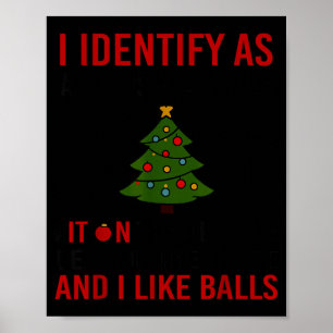 Poster Je m'identifie comme un lot d'arbres de Noël à l'e