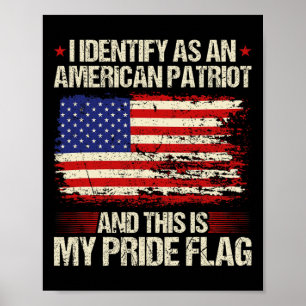 Poster Je m'identifie comme un patriote américain, c'est