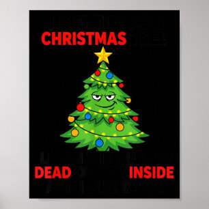 Poster Je m'identifie comme un sapin de Noël éclairé à l'