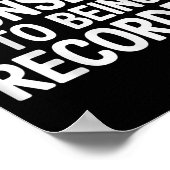 Poster Je N'Accepte Pas D'Être Enregistré. (Coin)