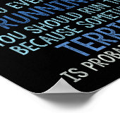 Poster Je Nage Si Vous Me Voyez Jamais Courir Vous Devrie (Coin)