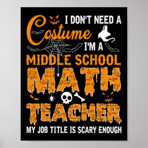 Poster Je n'ai pas besoin d'un professeur de mathématique