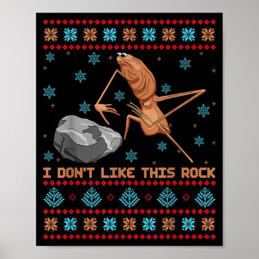 Poster Je n'aime pas ce Rock Marcus le ver pull moche (Devant)