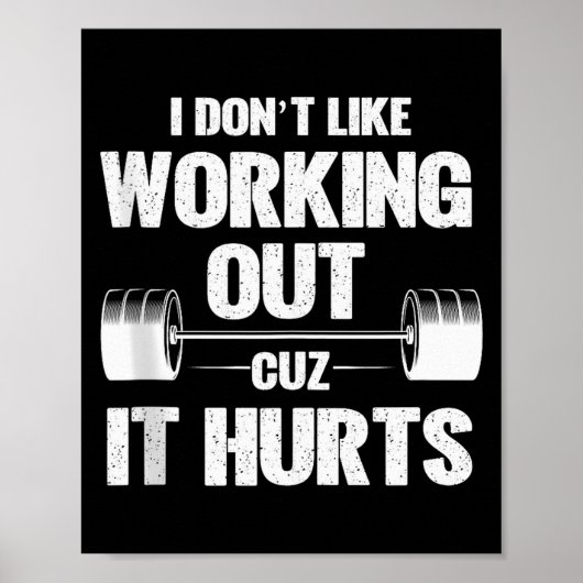 Poster Je n'aime pas faire de l'exercice parce que ça fai (Devant)