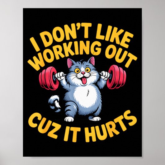 Poster Je n'aime pas faire de l'exercice parce que ça fai (Devant)