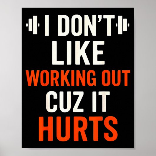 Poster Je n'aime pas faire de l'exercice parce que ça fai (Devant)