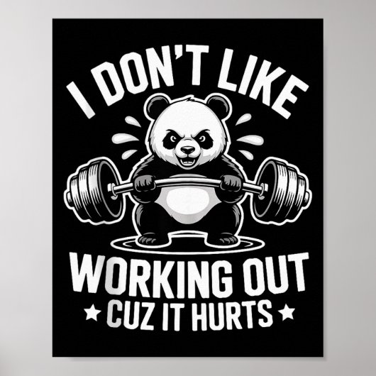 Poster Je n'aime pas faire de l'exercice parce que ça fai (Devant)