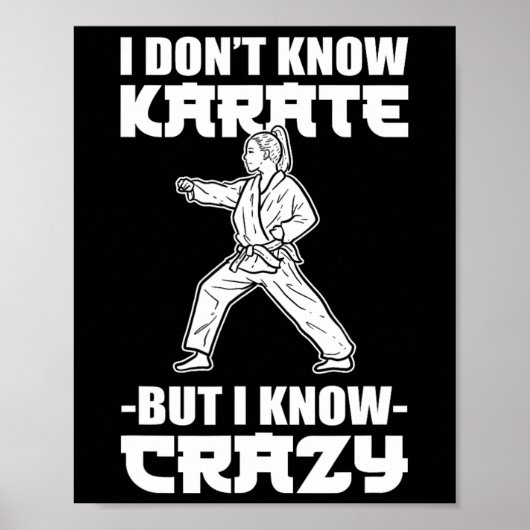 Poster Je ne connais pas le karaté mais je connais le fou (Devant)