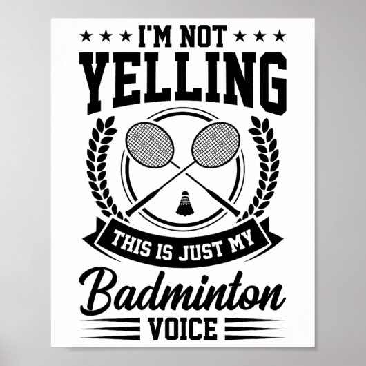 Poster Je ne crie pas que c'est juste mon badminton Voice (Devant)