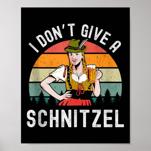 Poster Je Ne Donne Pas De Bière Schnitzel Wurst Funny Ger (Devant)
