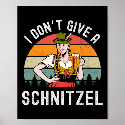 Poster Je Ne Donne Pas De Bière Schnitzel Wurst Funny Pr  (Devant)