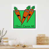 Poster Je ne fais pas la carotte (Cuisine)