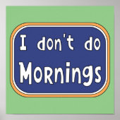 Poster Je ne fais pas les matins (Devant)