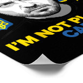 Poster Je ne joue pas aux cartes Zelensky Trump Support (Coin)