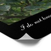 Poster Je ne me connais pas, et... (J.W. Goethe, citation (Coin)