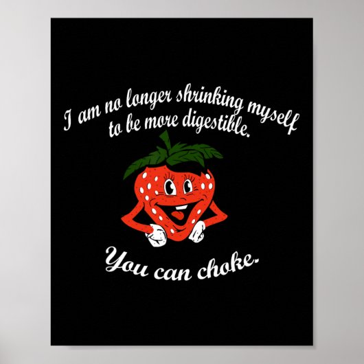 Poster Je Ne Me Réduis Plus De Boxe De Fraise (Devant)