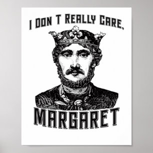 Poster Je ne me soucie pas vraiment Margaret Nouveau mème