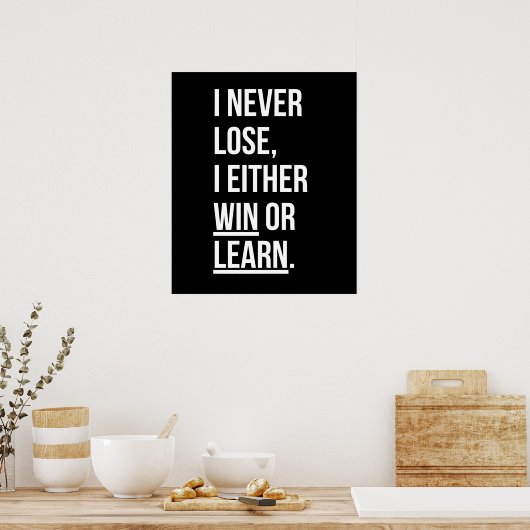 Poster je ne perds jamais (Cuisine)