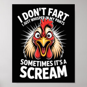 Poster Je ne péte pas, je chuchote juste dans mon pantalo