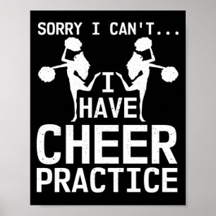 Poster Je Ne Peux Pas Avoir Une Pratique De Cheerled Exer
