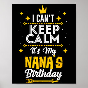 Poster Je ne peux pas garder le calme C'est la fête d'ann