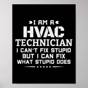 Poster Je ne peux pas réparer Stud - Funny Sarcastic Hvac