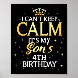 Poster Je ne peux pas rester calme, c'est la fête d'anniv
