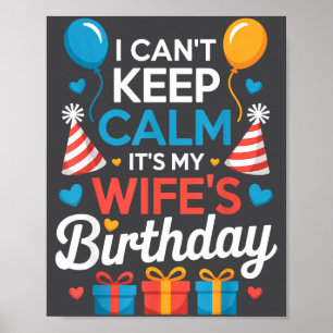Poster Je ne peux pas rester calme, c'est l'anniversaire