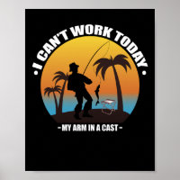Je ne peux pas travailler aujourd'hui Mon bras est