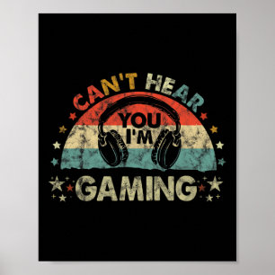 Poster Je ne peux pas vous entendre Je suis Jeu amusant J