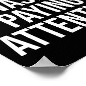 Poster Je ne prêtais pas attention aux amateurs d'autisme (Coin)