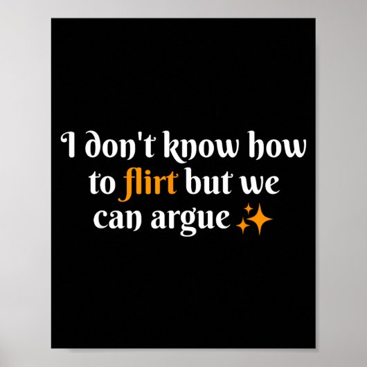 Poster Je ne sais pas comment flirter Nous pouvons discut (Devant)