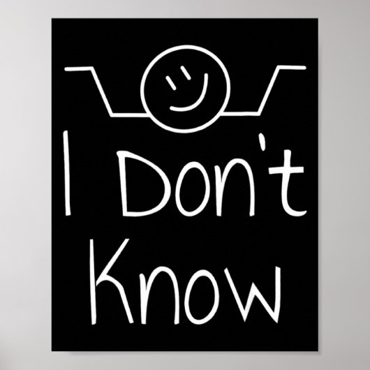Poster Je ne sais pas Hand Drawn Shrug Funny _3 (Devant)