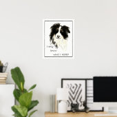 Poster "Je ne sais que ce que j'ai entendu", citation de  (Bureau à domicile)