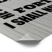 Poster Je ne serai pas Moved Bible Verse (Coin)