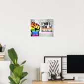 Poster Je ne serai pas silencieux - - Droits LGBTQ - (Bureau à domicile)