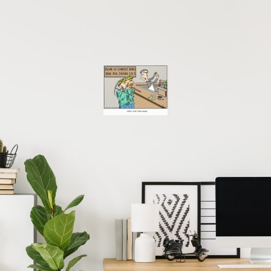 Poster Je ne sert pas les dessins des mineurs personnalis (Bureau à domicile)