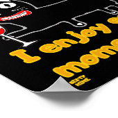 Poster "JE NE SOUFFRE PAS D'INSANITÉ" drôle de chat fou (Coin)