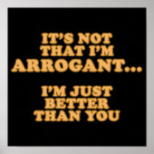 Poster Je ne suis pas arrogant (Devant)