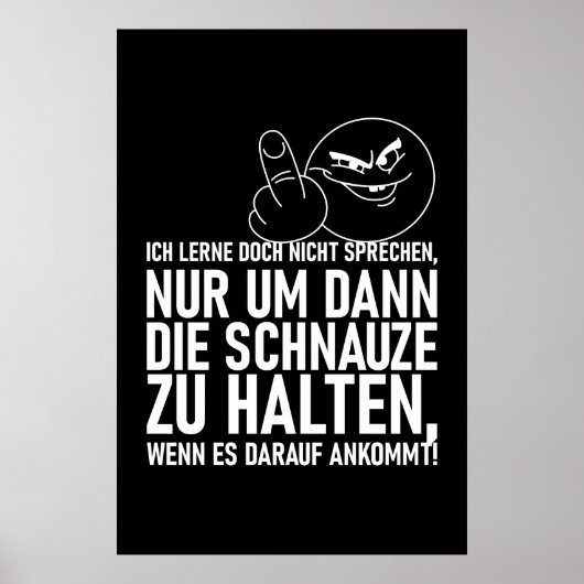 POSTER JE NE SUIS PAS EN TRAIN D'APPRENDRE À PARLER (Devant)