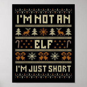 Poster Je ne suis pas un elfe je suis juste petit Noël dr