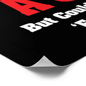 Poster Je ne suis pas un flic - drôle Naughty humour adul (Coin)