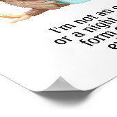 Poster Je ne suis pas un oiseau tôt ou un oiseau de nuit (Coin)